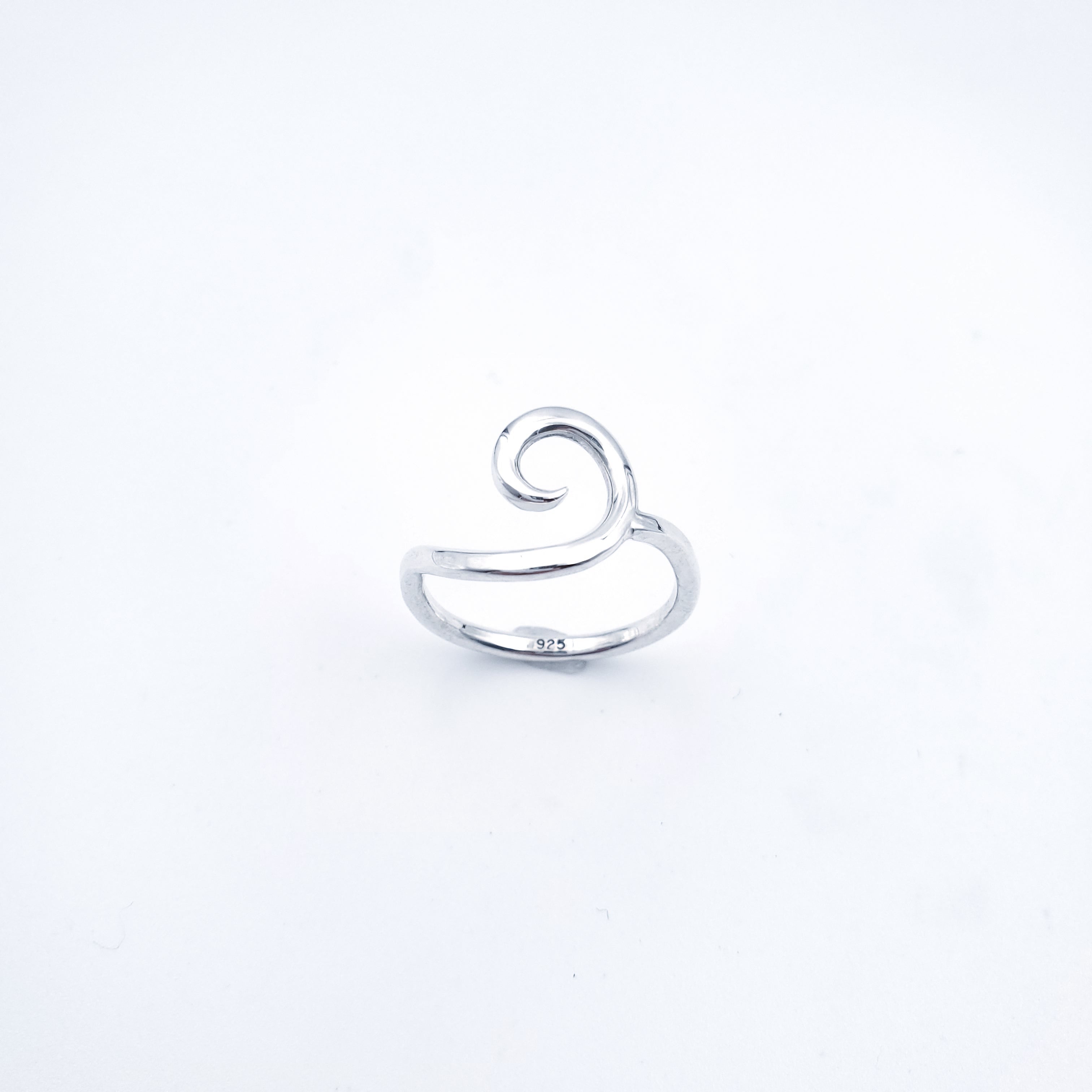 Sterling silver spiral ring