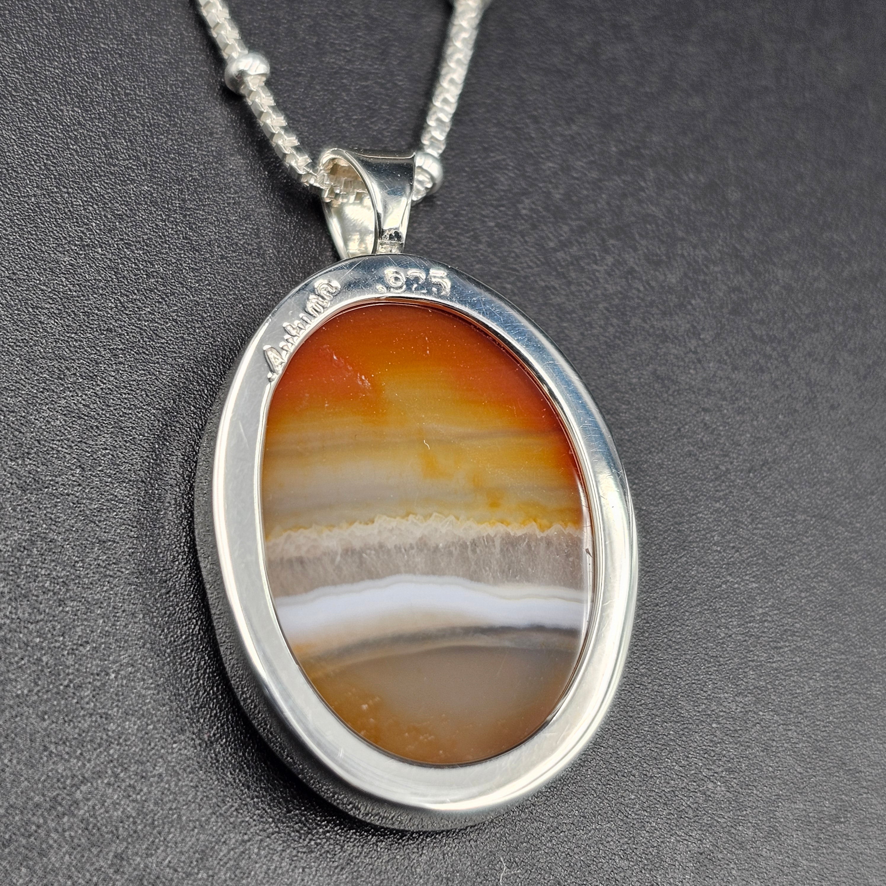 Back of the pendant - stamped Autumn and .925 for sterling silver
