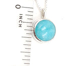 Amazonite bezel set necklace