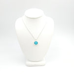 Amazonite bezel set necklace