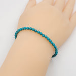 Turquoise adjustable bead bracelet