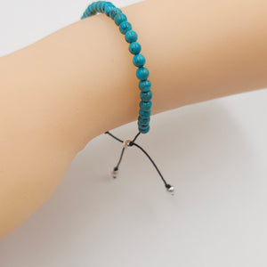 Turquoise adjustable bead bracelet