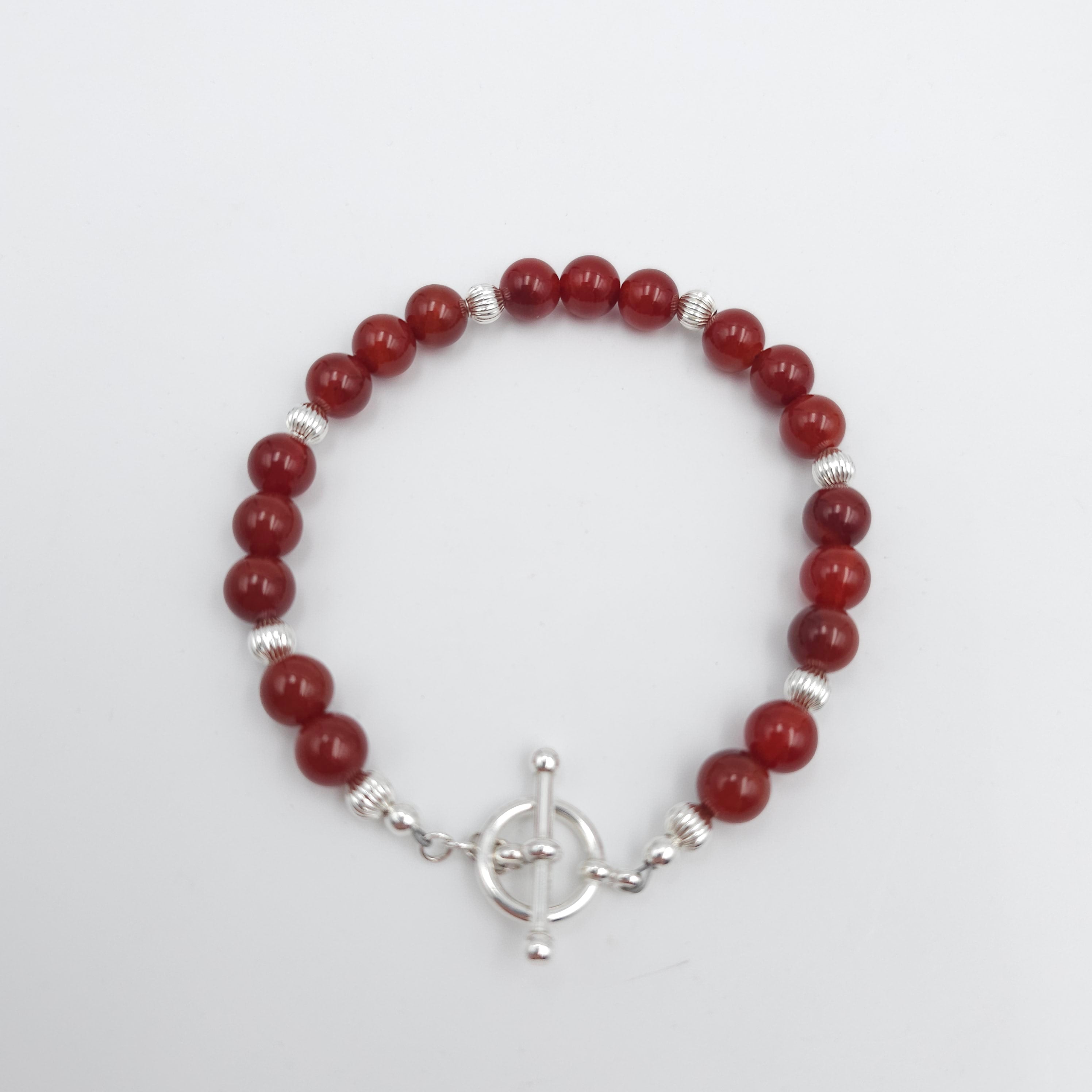 Small Carnelian beaded bracelet