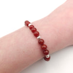 Small Carnelian beaded bracelet