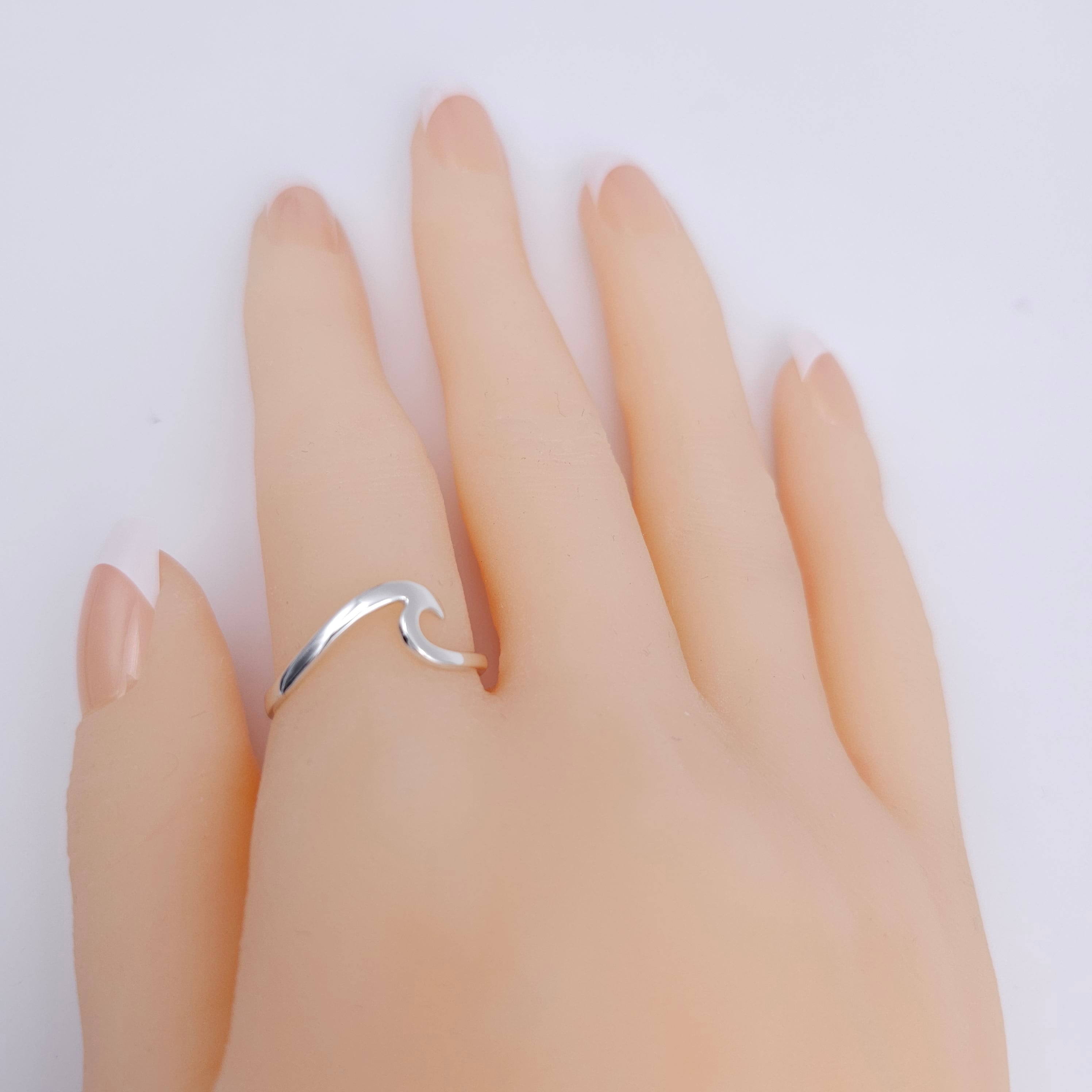 Wave ring sterling silver