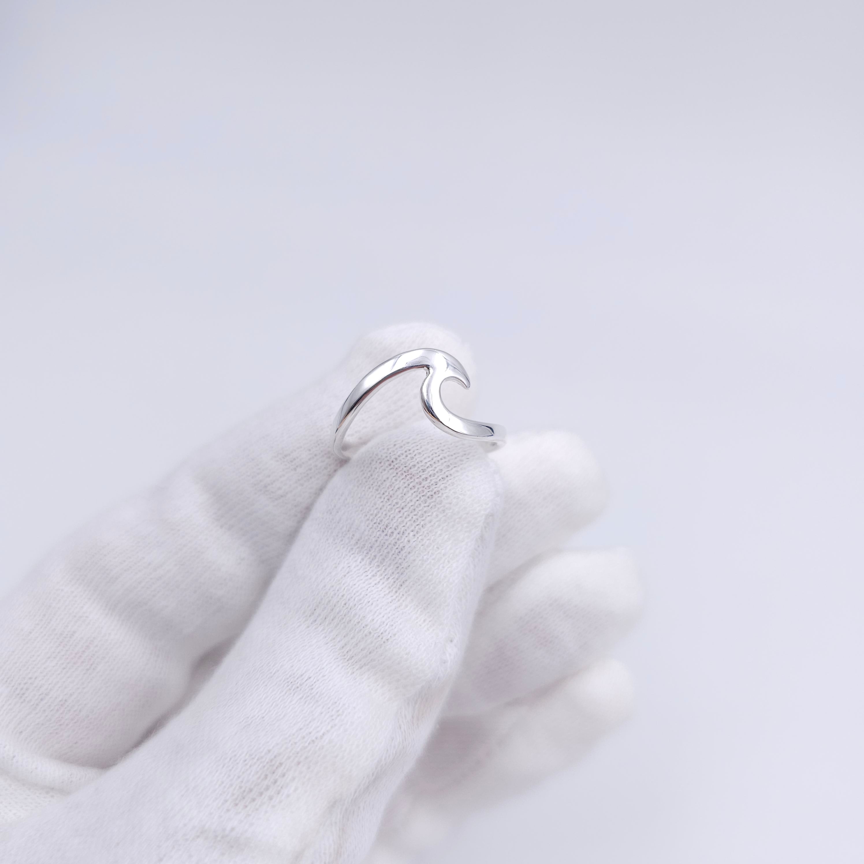 Wave ring sterling silver