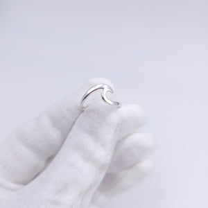 Wave ring sterling silver