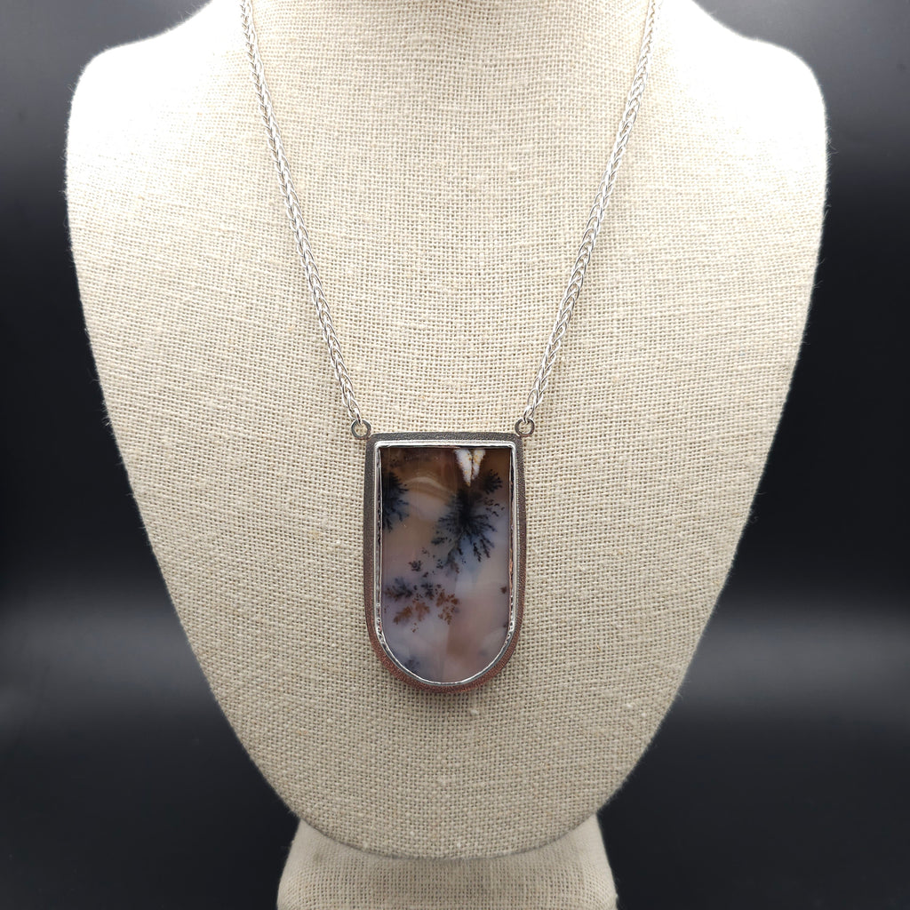 Large Dendritic Agate Statement necklace