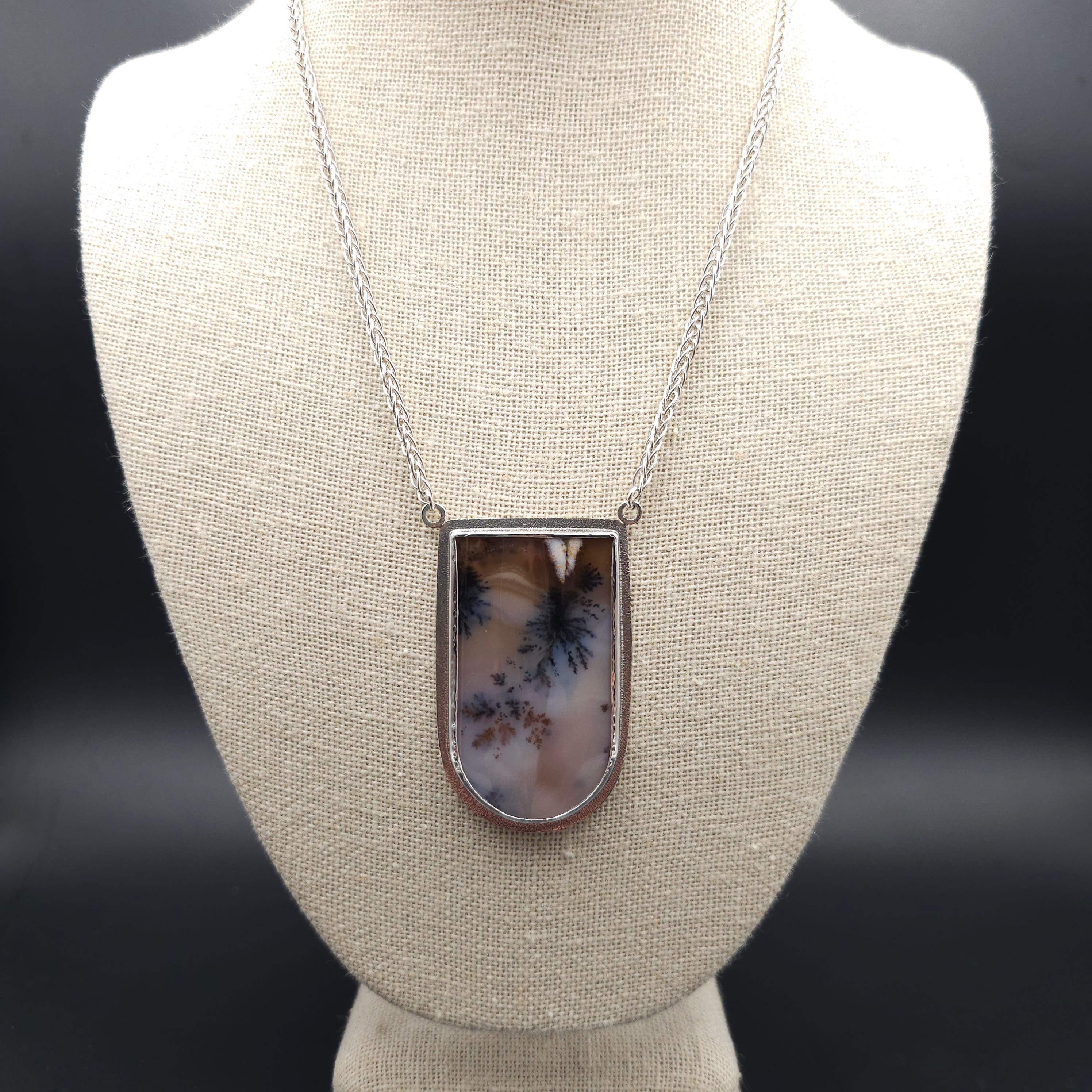 Large Dendritic Agate Statement necklace