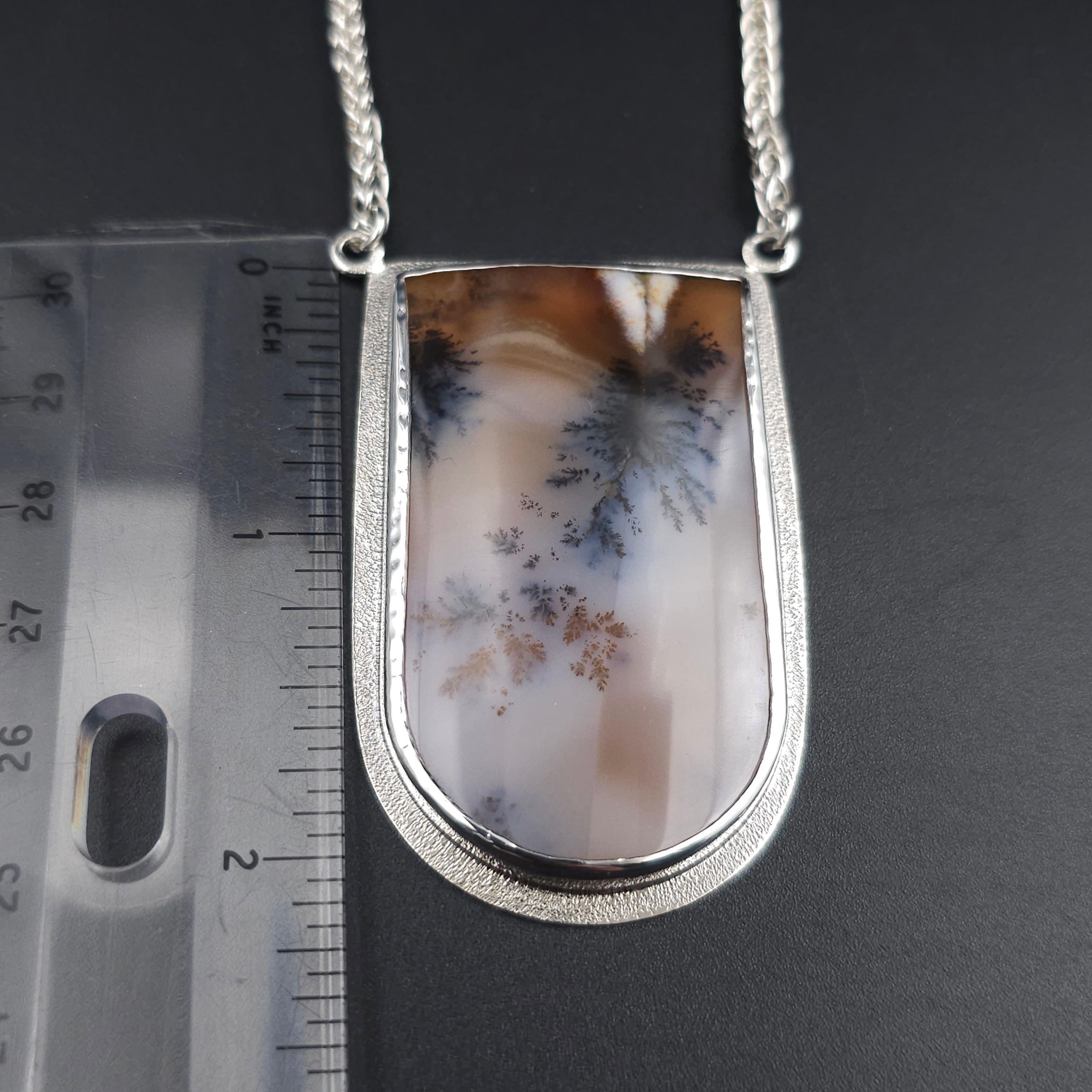 Large Dendritic Agate Statement necklace
