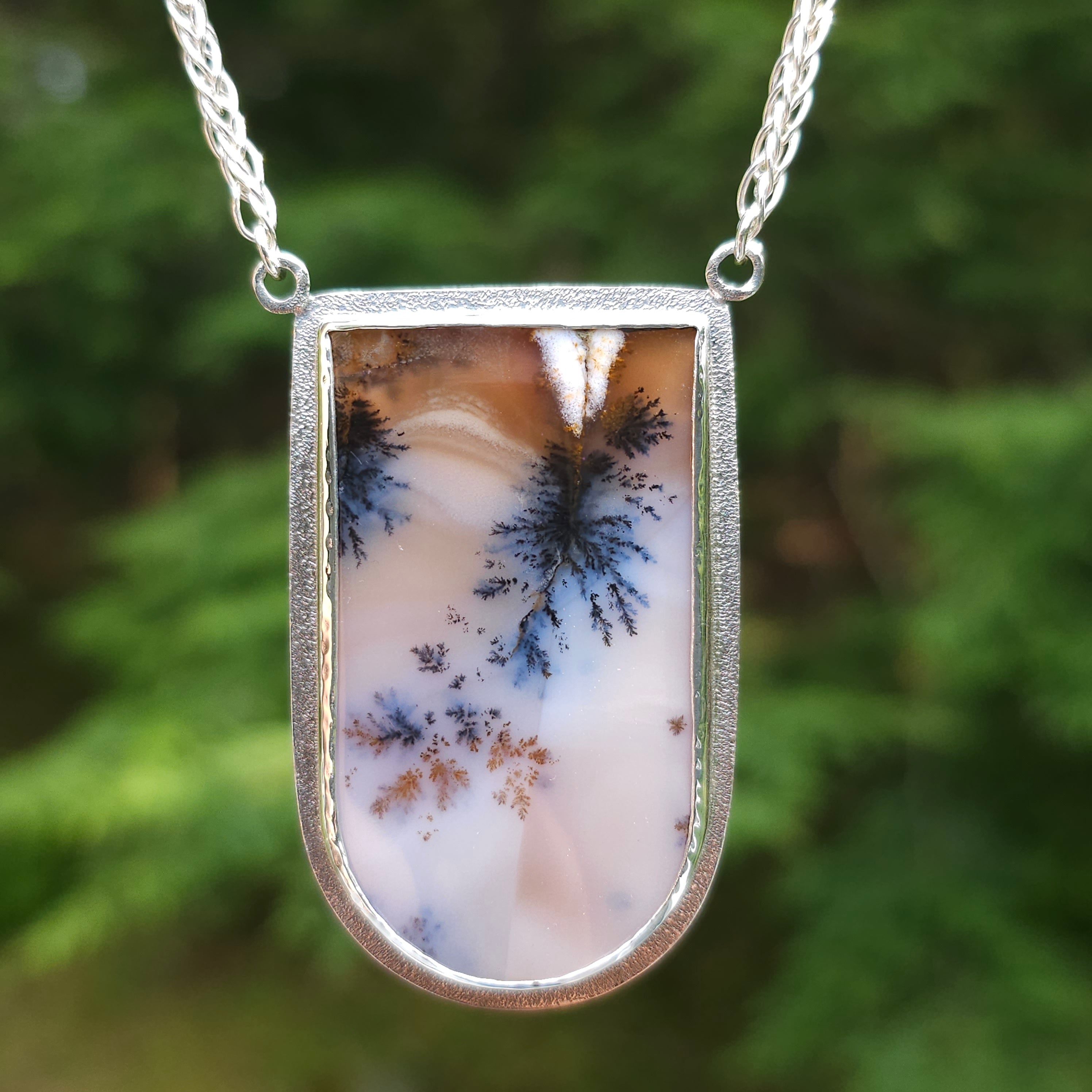 Large Dendritic Agate Statement necklace