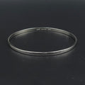 Slightly hammered sterling silver bangle bracelet