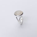 Oval moonstone sterling silver ring