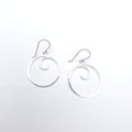 Sterling silver spiral dangle earrings