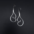 Double swirl sterling silver earrings