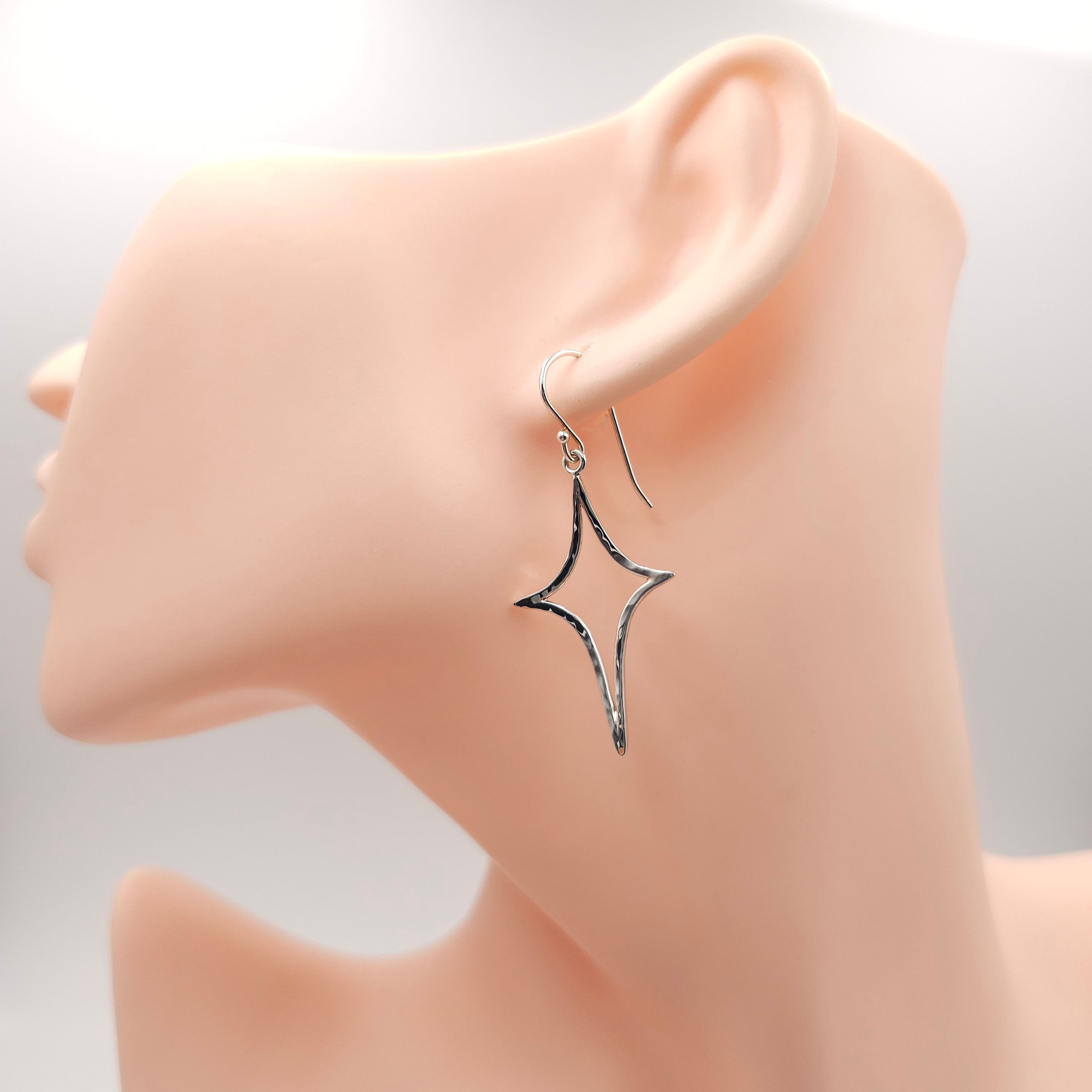 Sparkle sterling silver dangle earrings