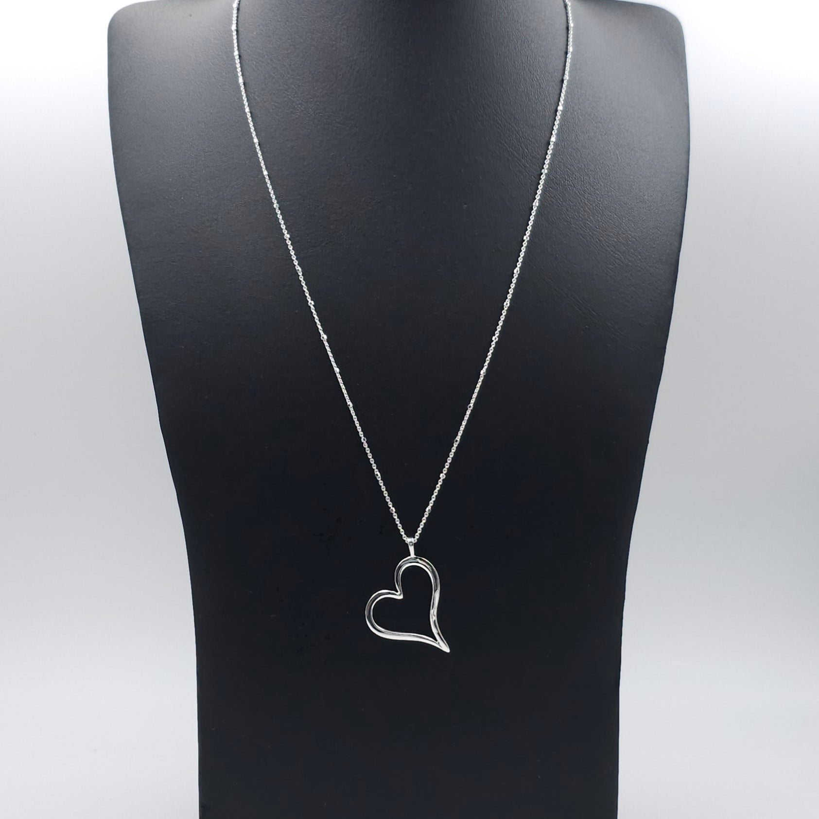 Sterling silver heart necklace