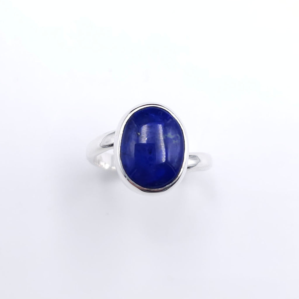 Lapis lazuli sterling silver adjustable ring