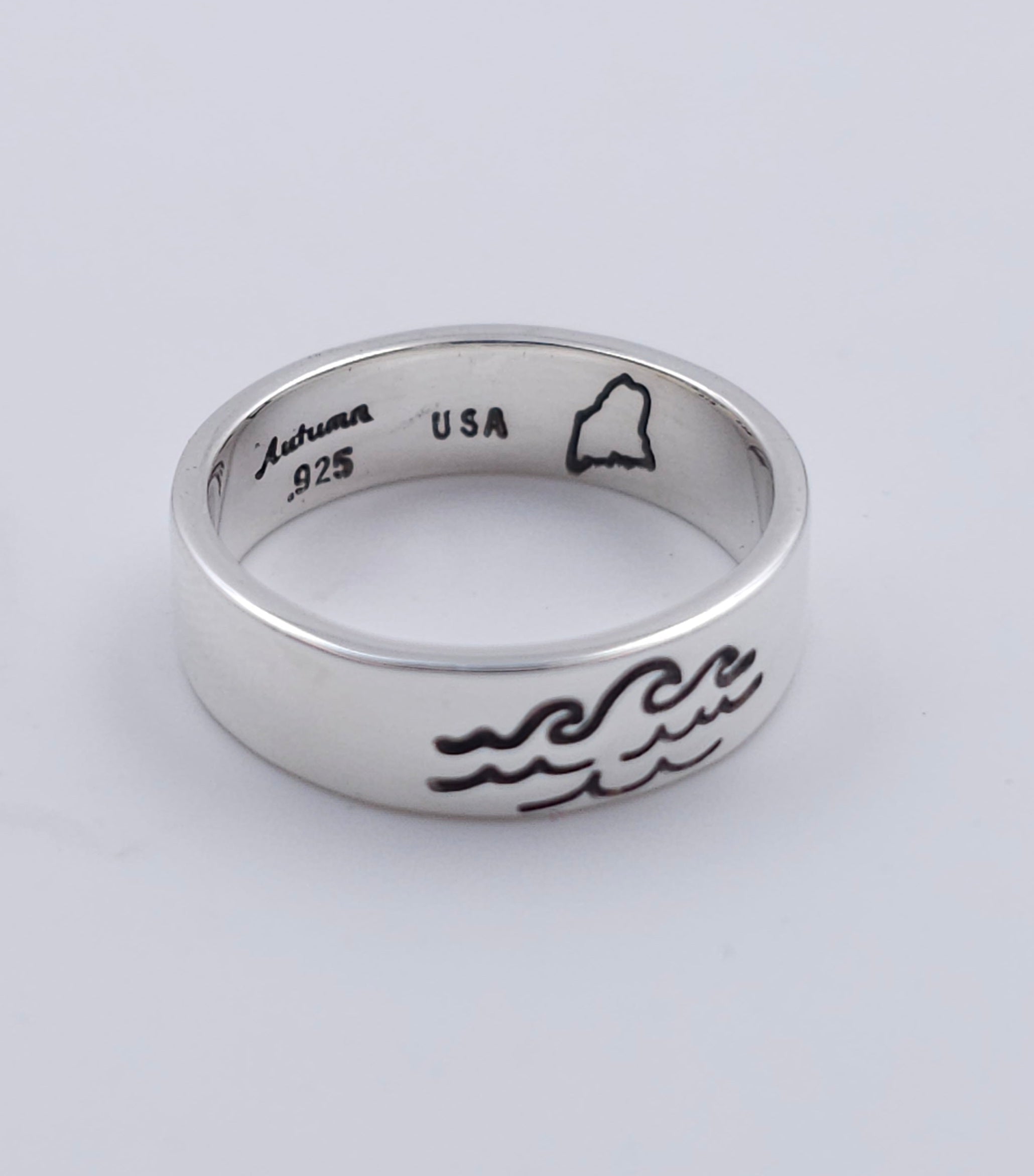 Sterling silver waves ring