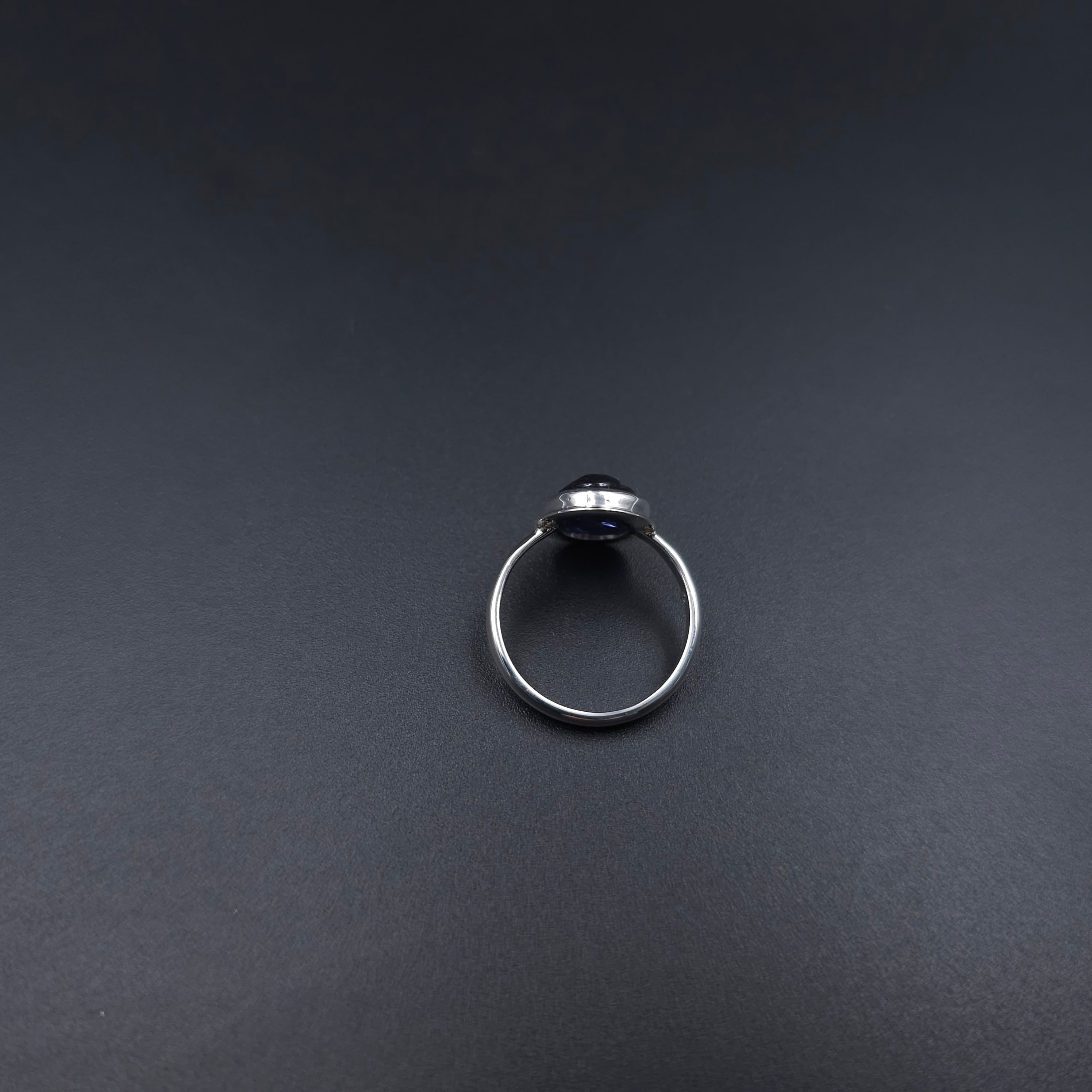 Iolite sterling silver ring