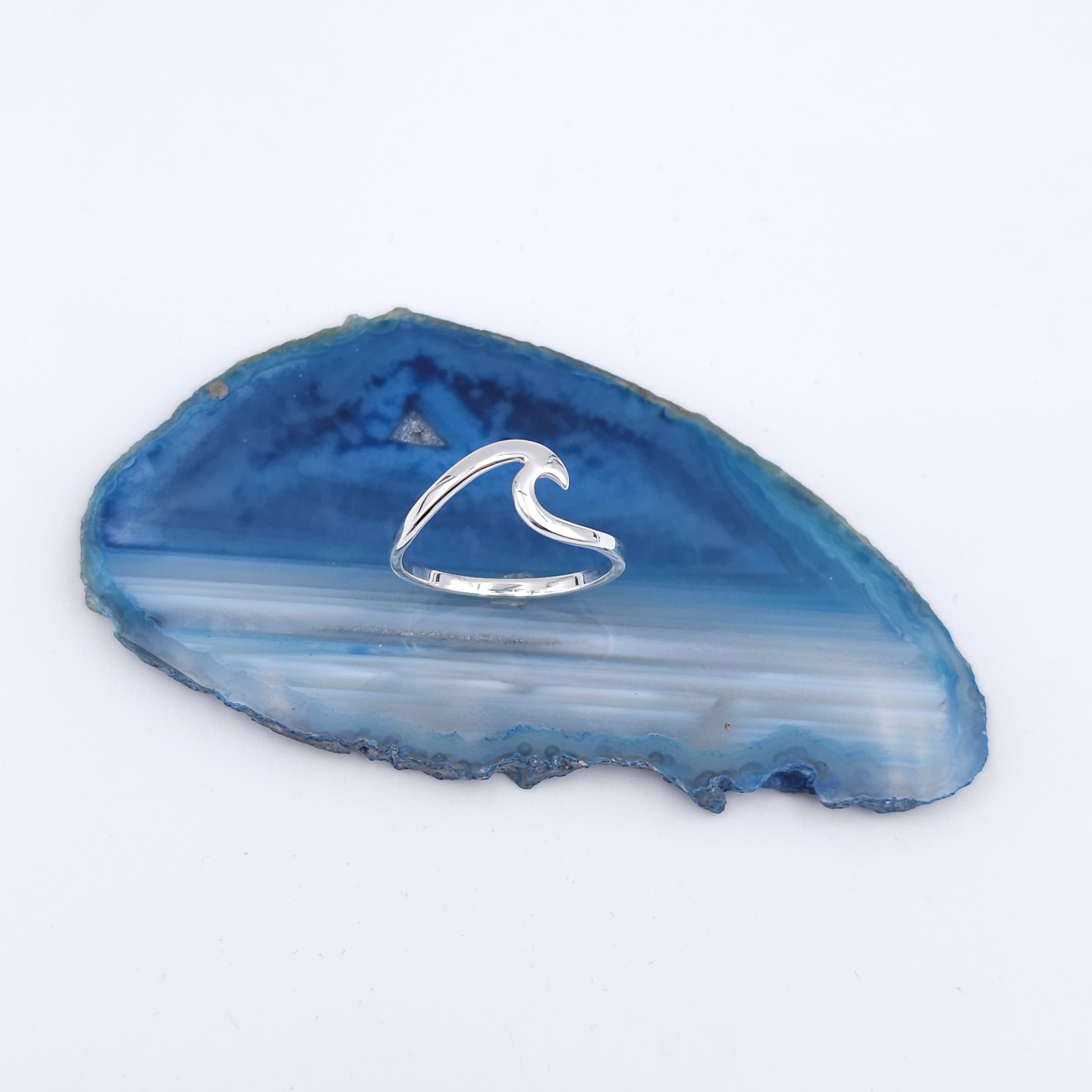 Wave ring sterling silver