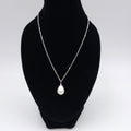 Teardrop freshwater pearl sterling silver necklace