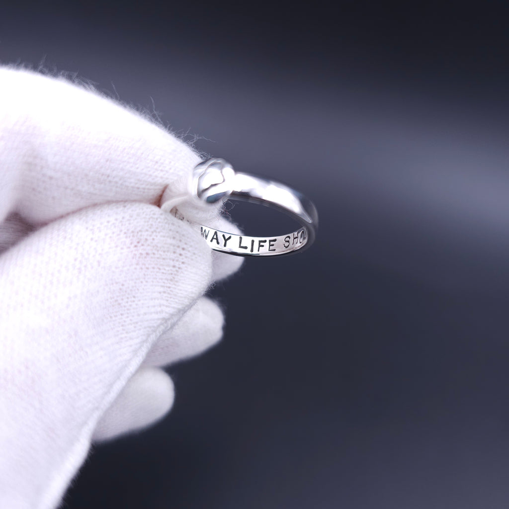Maine - the way life should be sterling silver ring