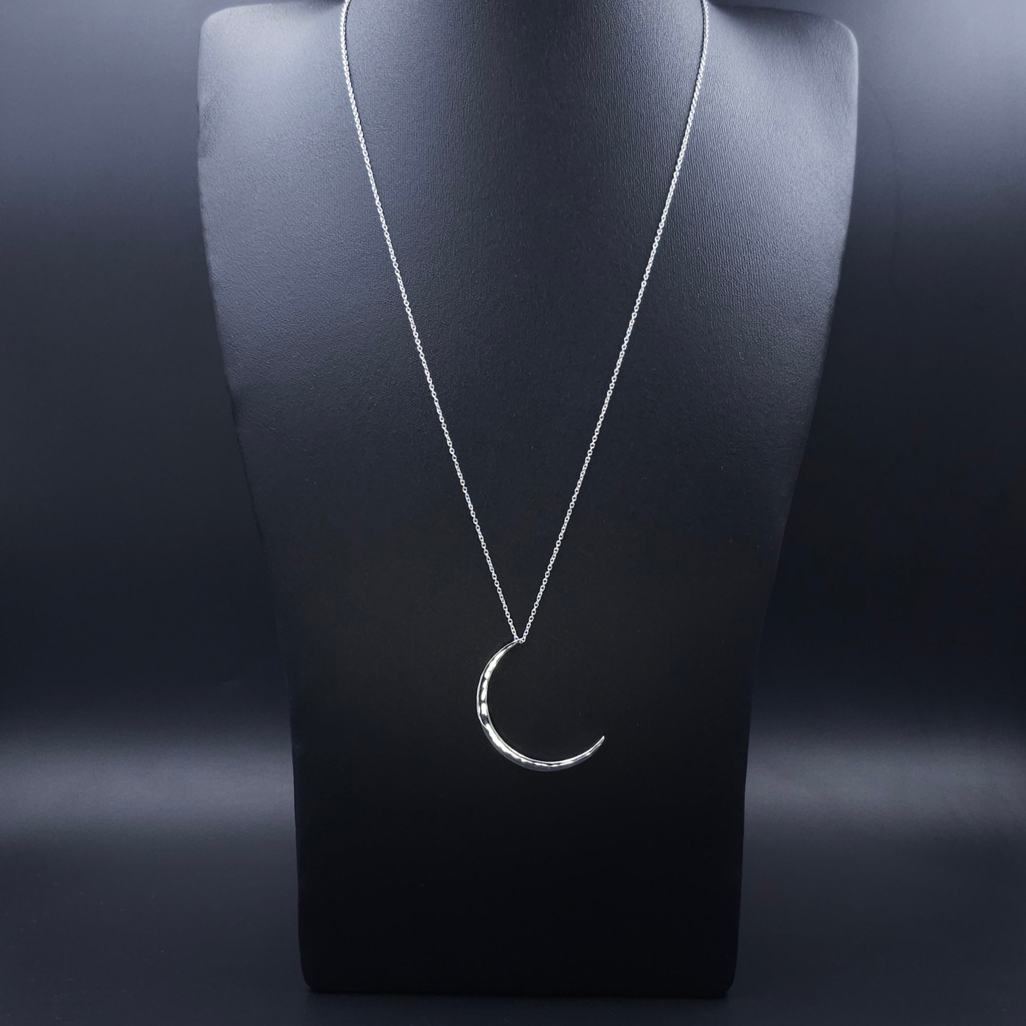 Sterling silver crescent moon necklace