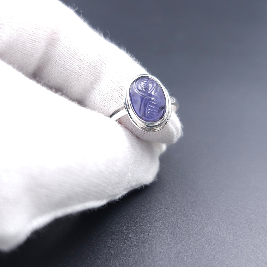 Iolite sterling silver ring