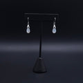 Teardrop moonstone sterling silver earrings