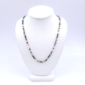 Multi-colored faceted tourmaline beaded necklace
