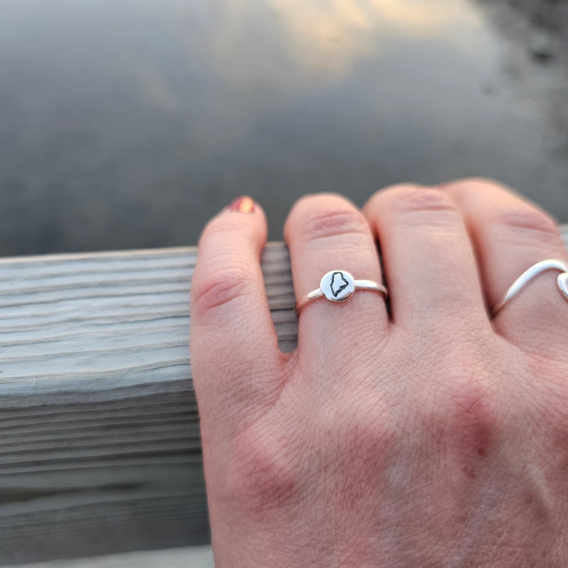 Maine ring sterling silver