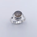 Gray moonstone sterling silver ring