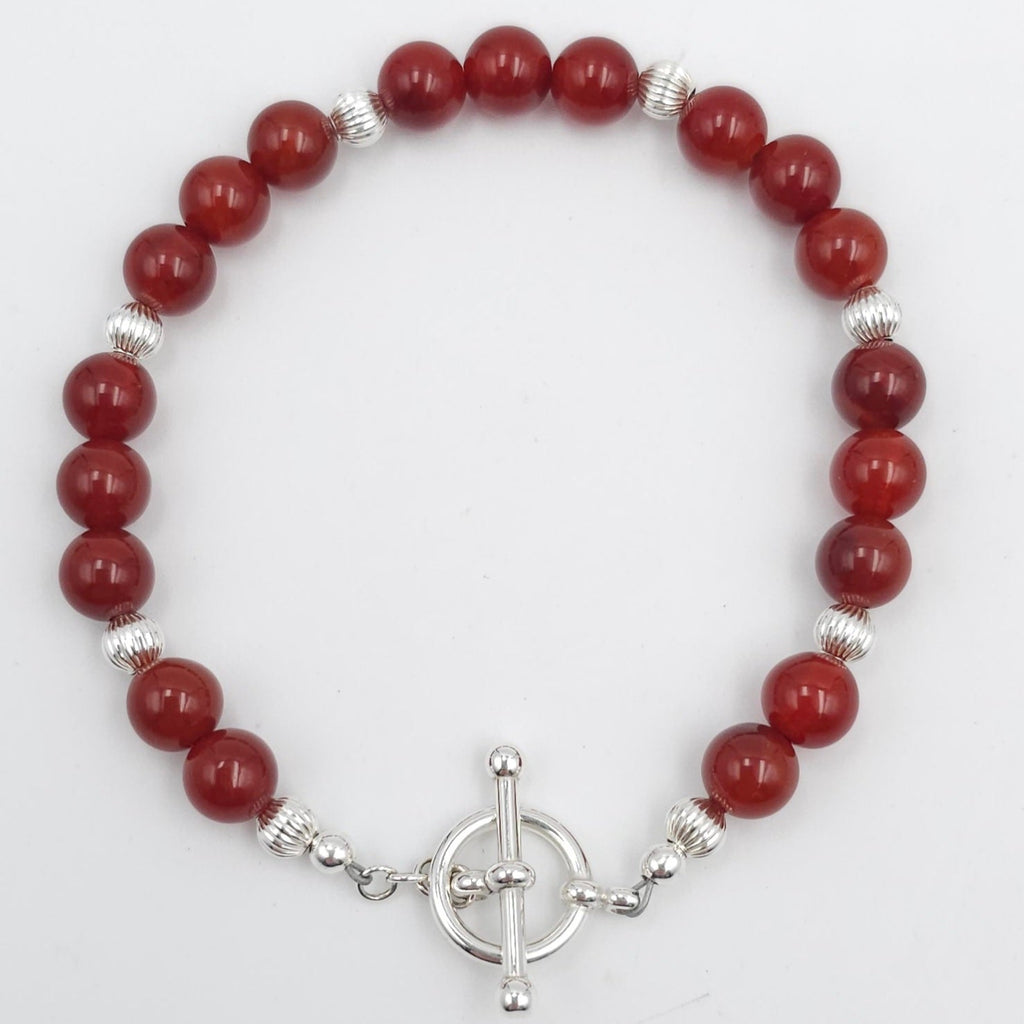 Small Carnelian beaded bracelet