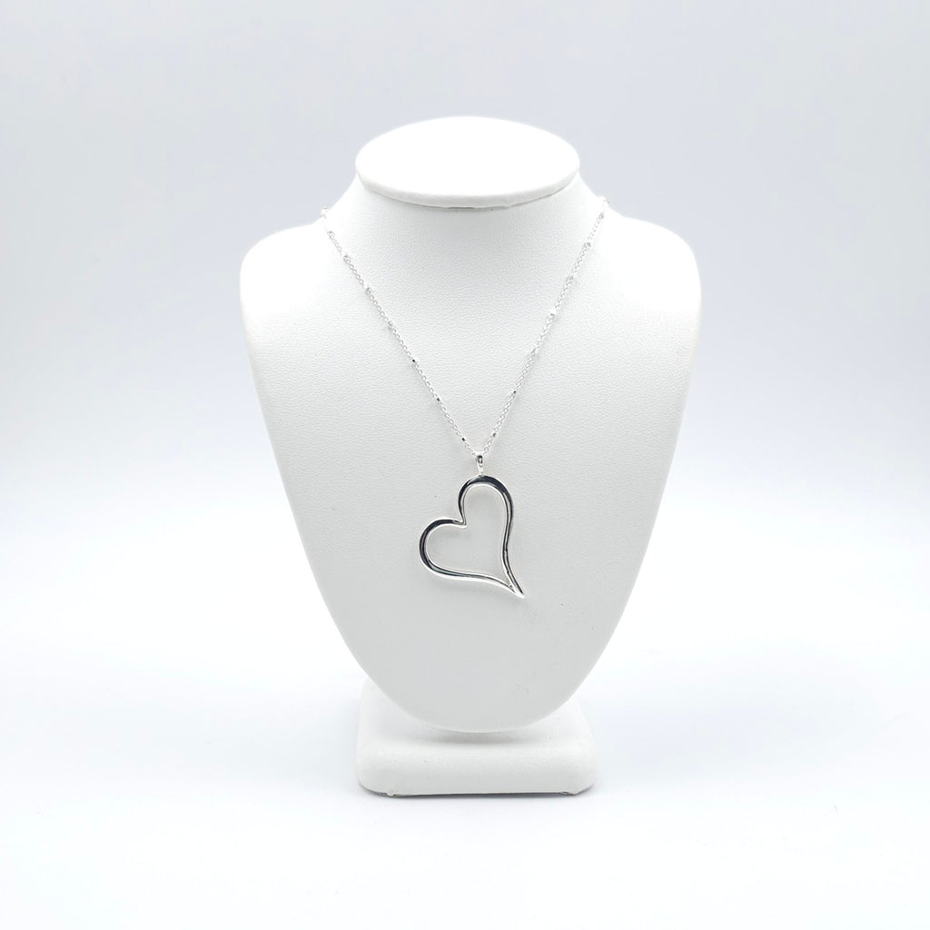 Sterling silver heart necklace