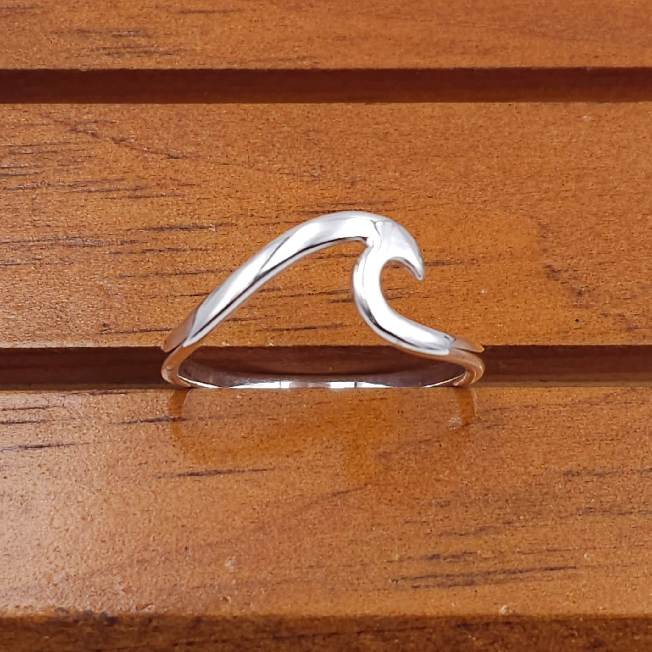 Wave ring sterling silver