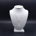 Teardrop moonstone sterling silver necklace