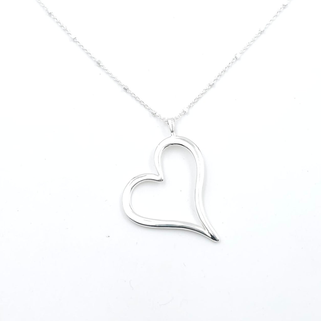 Sterling silver heart necklace