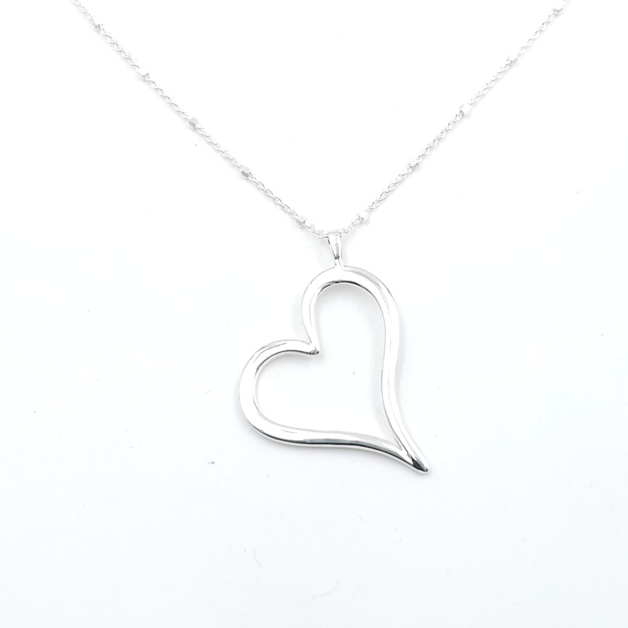 Sterling silver heart necklace