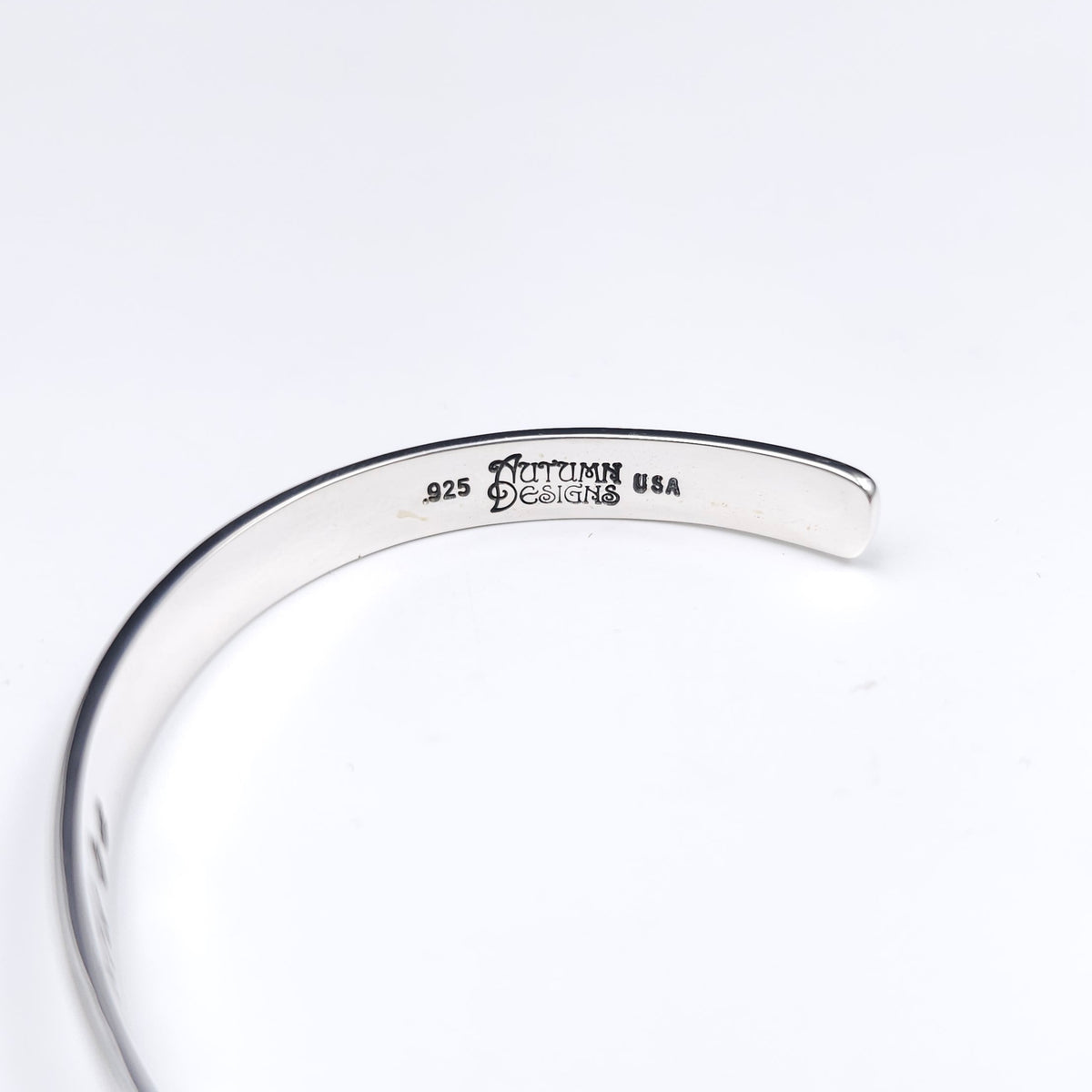 Maine, the way life should be sterling silver cuff bracelet