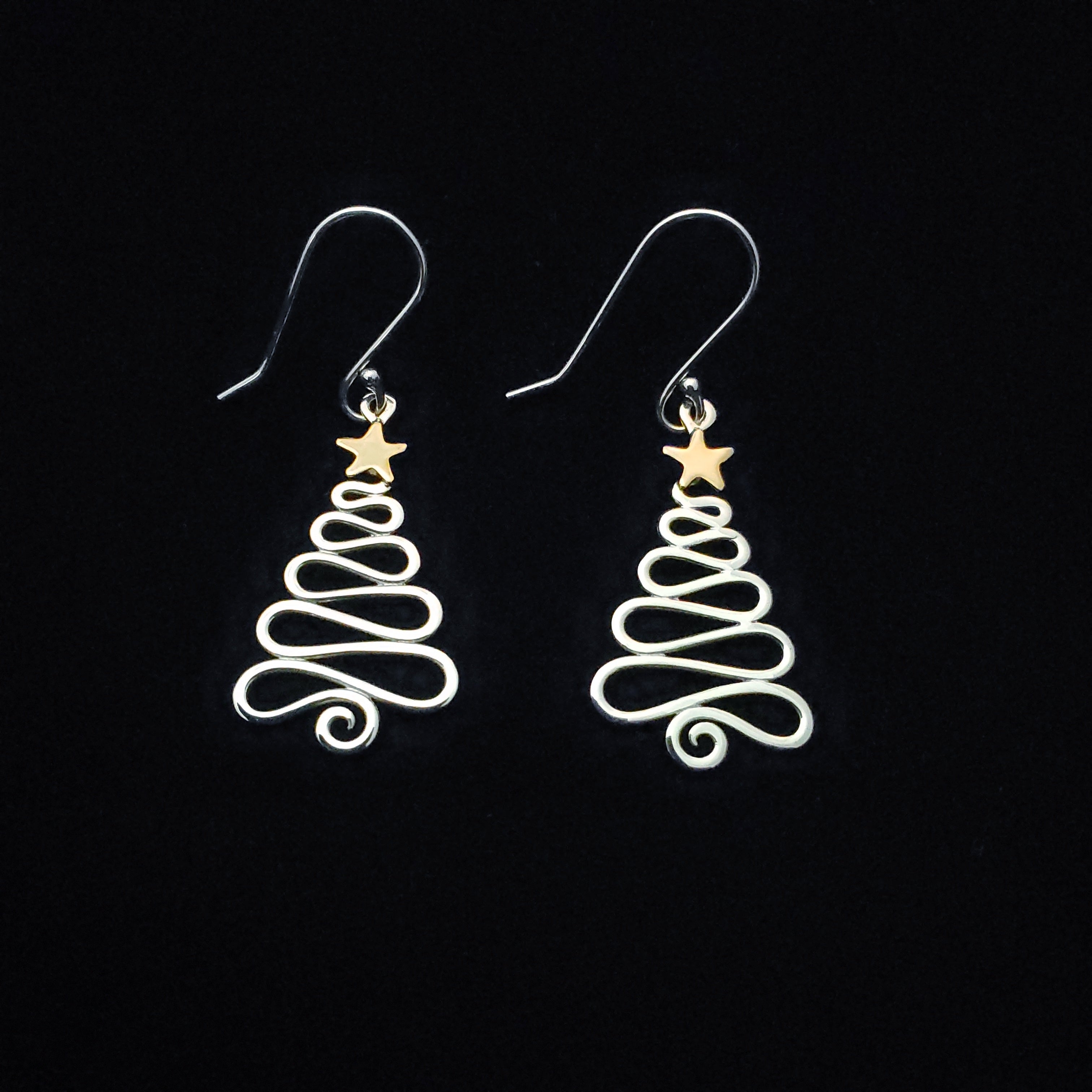 Christmas tree earrings
