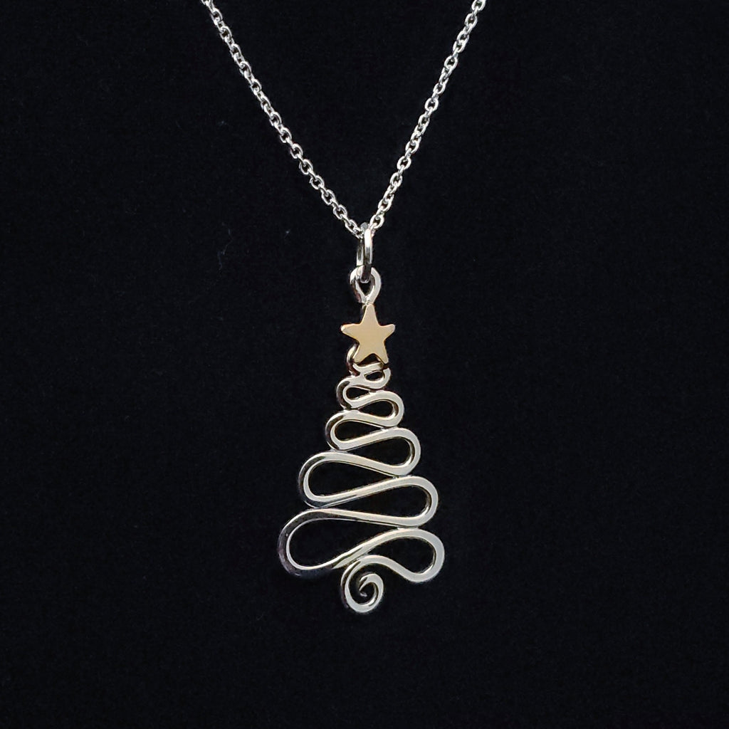 Christmas tree necklace