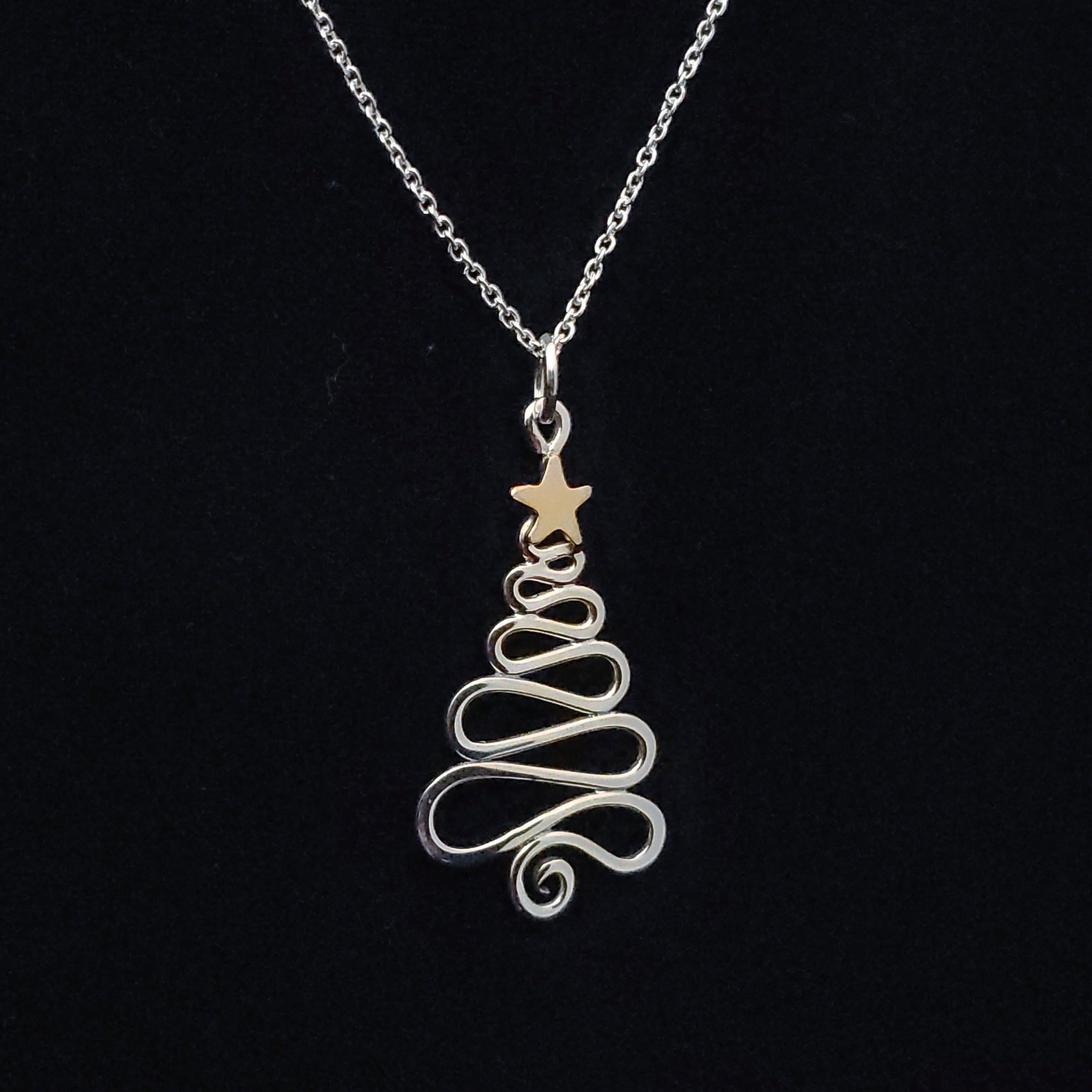 Christmas tree necklace