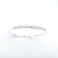 Coordinates sterling silver bangle bracelet