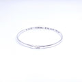 Silver bracelet with name Leo stamped 
