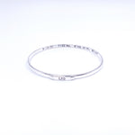 Silver bracelet with name Leo stamped 