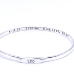Leo custom name silver bracelet