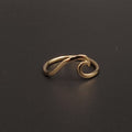 Gold wave ring