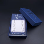 Triple teardrop earrings sterling silver