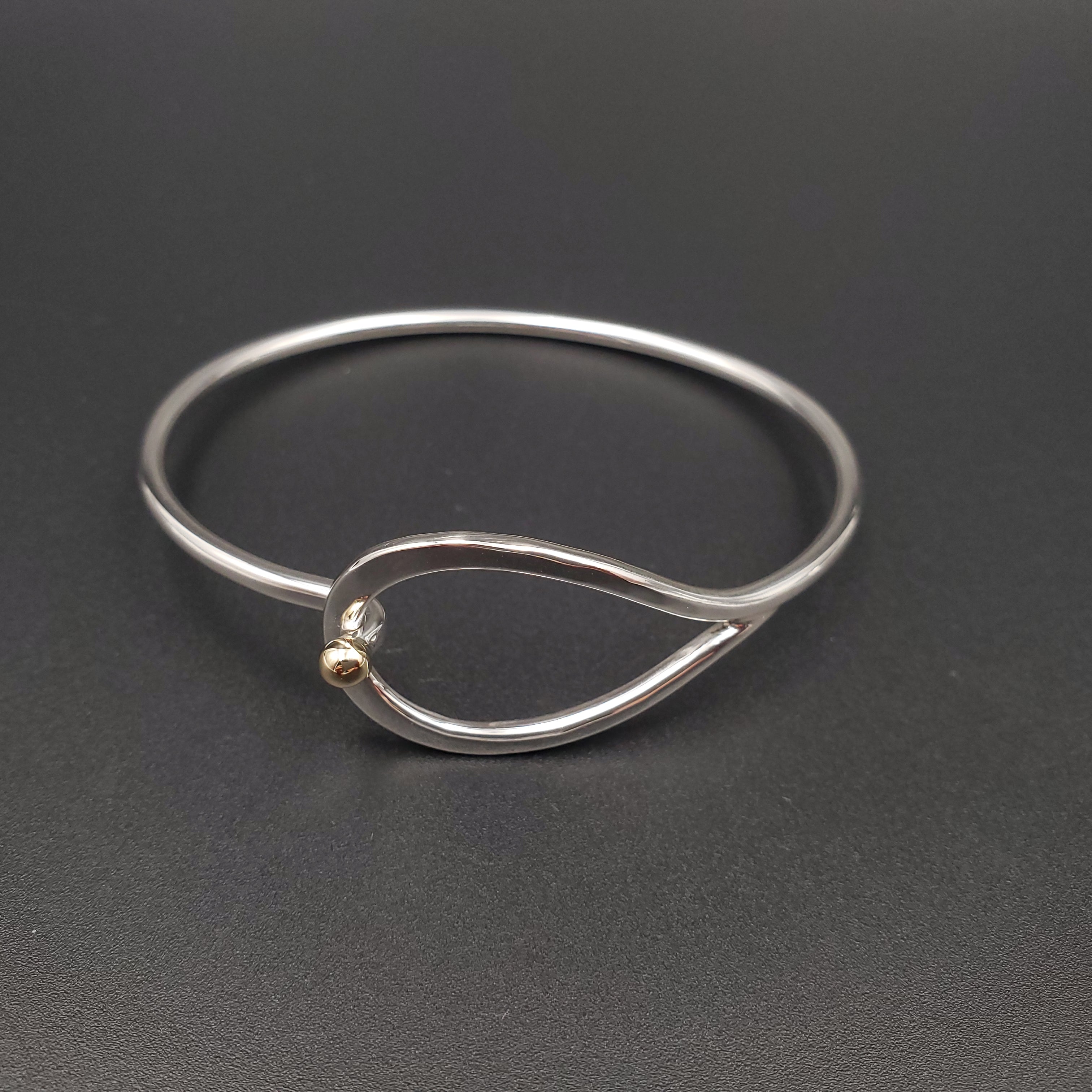 Teardrop silver and gold bracelet